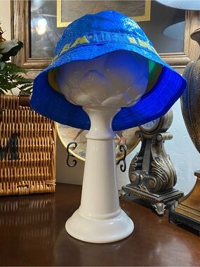 IKEA Blue Yellow Bucket Hat One Size Knorva IKEA Authentic Rain Cap Lined